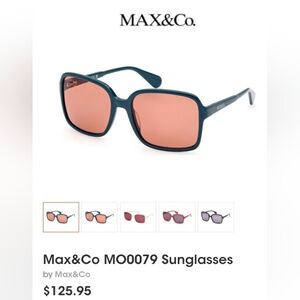 Women's Max&Co Tealish Frame Sunglasses with Pink Lenses